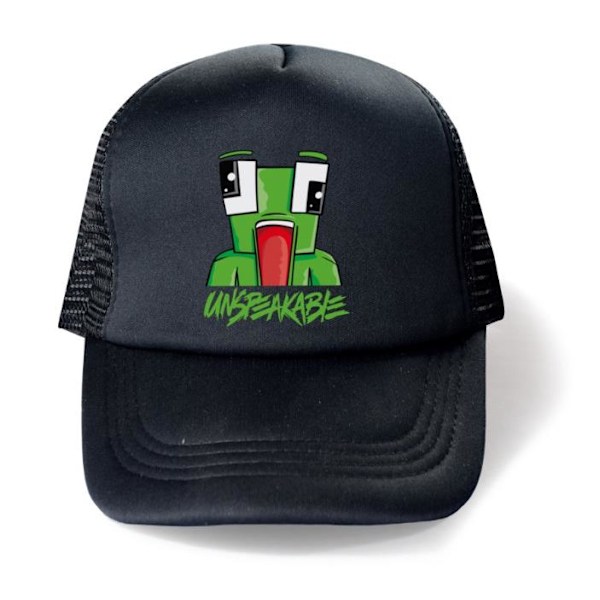 Barn Pojkar Flickor Unspeakables Groda Tryck Meshback Snapback Truckerkeps Full-Black