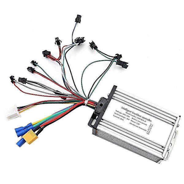 Elektrisk scooter 36V-60V 25A controller 36V 48V 52V 60V intelligent børsteløs controller 6 rør Uni Silver