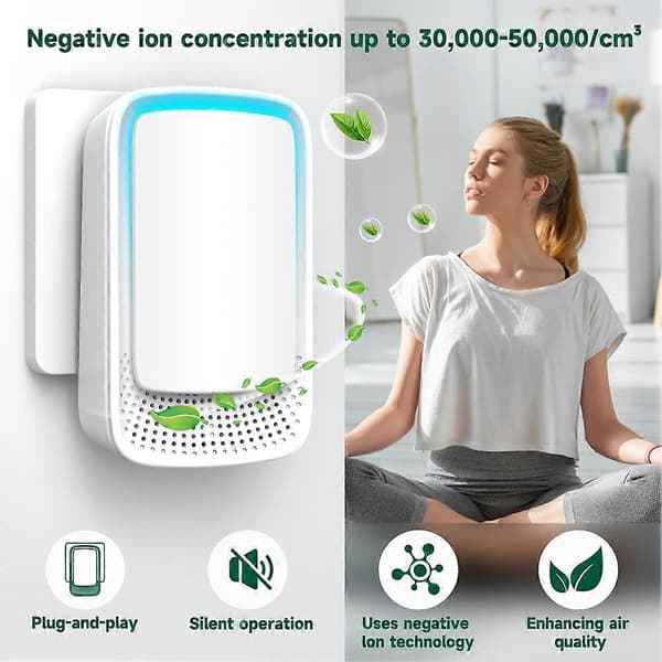 Luftjonisatorer Kompatibel med Hem 3-Pack, Negativ Jon Generator EU