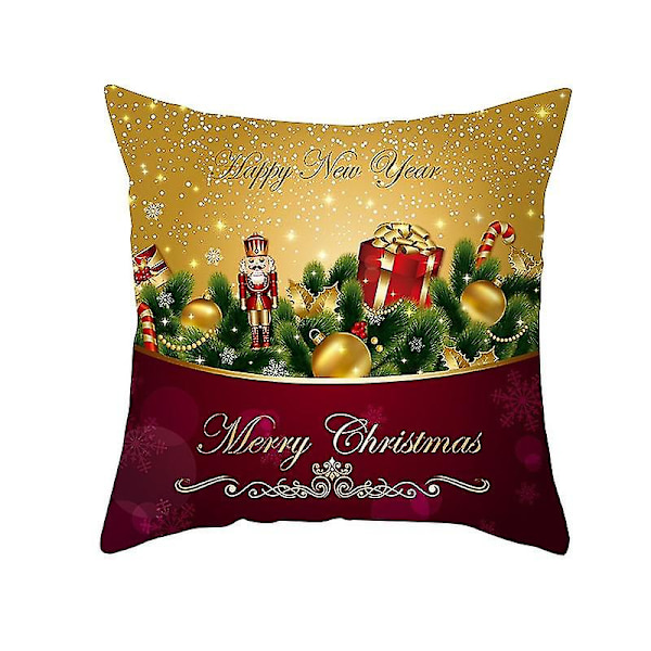 Jouluinen tyynynpäällinen Hyvää Joulua Koristeet Kotiin Joulupukki Tyynyliina Hyvää Uutta Vuotta Koriste Navidad Koristeet 5