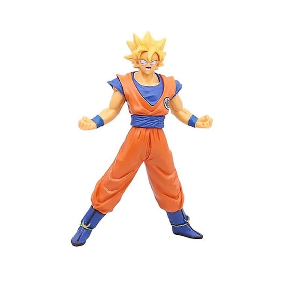 Son Goku Super Saiyan Figur Anime Dragon Ball Goku Dbz Action Figur Modell Presenter Samlarfigurer för barn 18 cm W0121