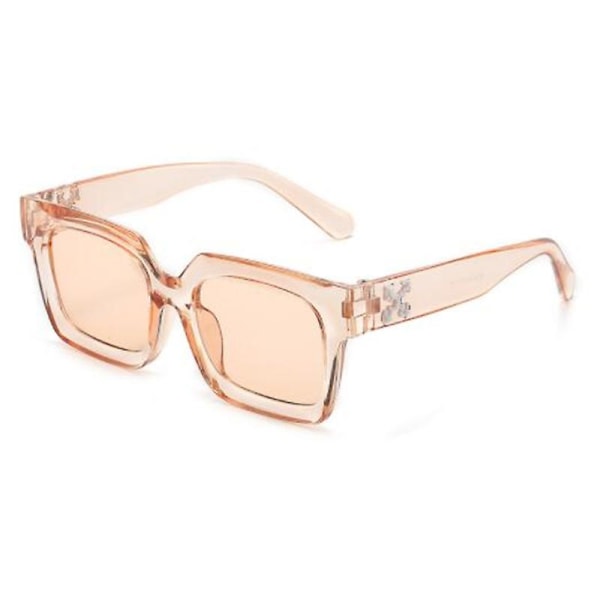 Nya Stora Solglasögon För Kvinnor Mode Square Too Glasögon Dam Glasögon Utomhussolskydd Spegel För Män Pink