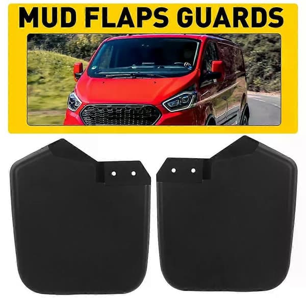 Stænkskærme Mudderklapper TIL FORD TRANSIT CUSTOM FORAN VENSTRE OG HØJRE SÆT MUDFLAPS MUDDERKLAPPAR 2012-ON Biltilbehør
