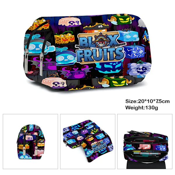 3D Ny Produkt ROBLOX Spel Blox Fruits Student Mode Trend Ryggsäck Tecknad Stor Kapacitet Axlar Utomhusväska Skolväska pencil case-1