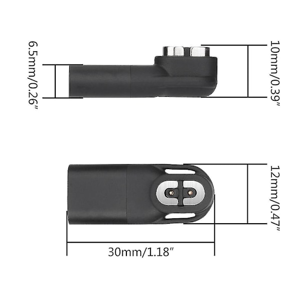 Magnetisk opladningsadapter 90 graders bøjning Bone Conduction hovedtelefoner opladeradapter til After Shokz Aeropex As800