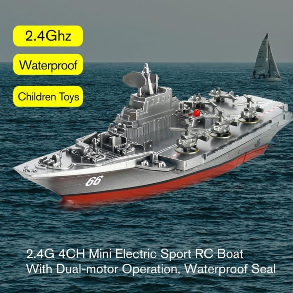 3318 2.4G 4-kanals mini RC-båt (grå)