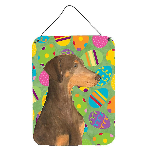 Carolines Treasures Ss4824ds1216 Doberman Easter Eggtravaganza Wall or Door Han