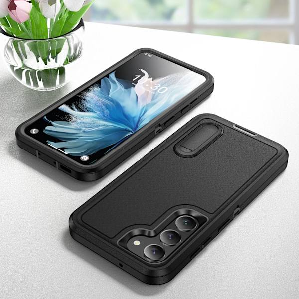 Anti-støv Støtte Fallbeskyttelse Deksel for Samsung Galaxy S23 Ultra 5G S 23 Plus S22 Ultra A54 A14 A13 A53 A04S 2 I 1 Veske Black for Galaxy A04S