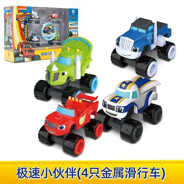 Blaze Monster Machines Anime Figur Plast/Legering Deformerad Robotbil Leksaksfigur Modell Barnleksaker Julklappar