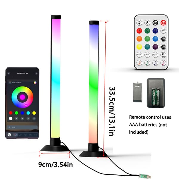 Smarte LED Lysbarer, RGB+IC Lysbarer til Værelse 2 Stk/1 Sæt