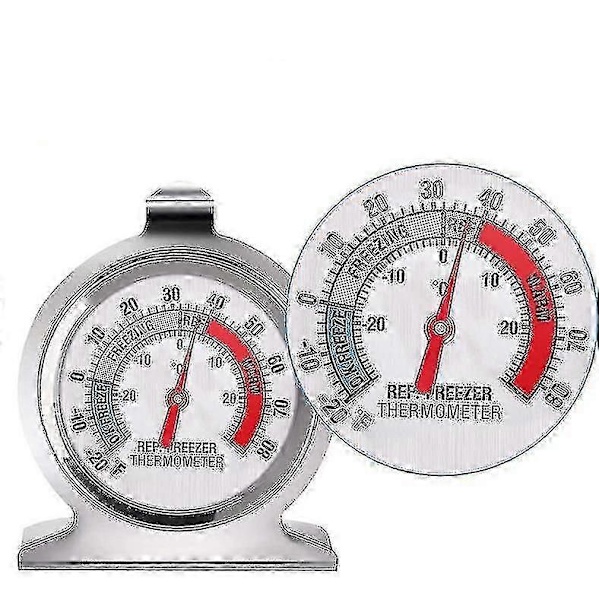 4-pack Kylskåpsfrystermometer Stor Urtavla Termometer - Bra