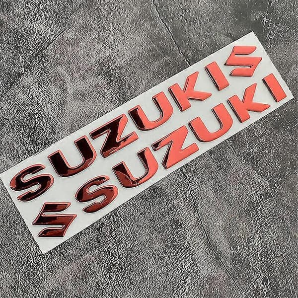 Til Suzuki Sticker 3d Tank Decal Logo Guld Emblem Silver Small