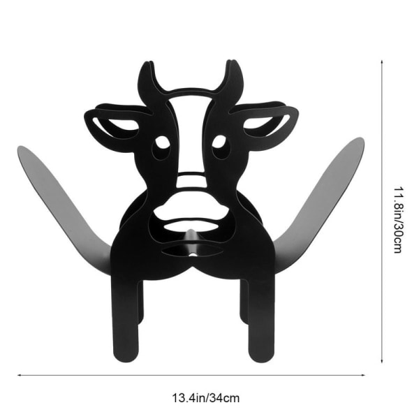 Black Cow Förvaring Toalettpappershållare Fristående badrumsorganisation Present | Pappershållare (svart)