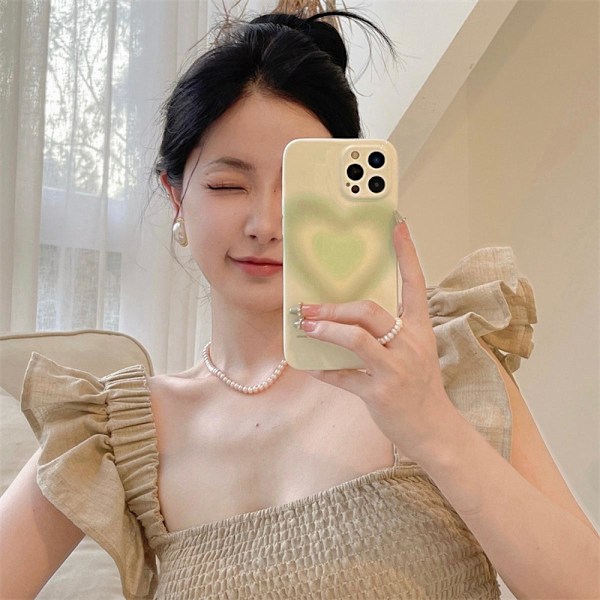 iPhone12 Skal Gradient Dimma Kärlek Japanskt och Koreanskt Mobilskal