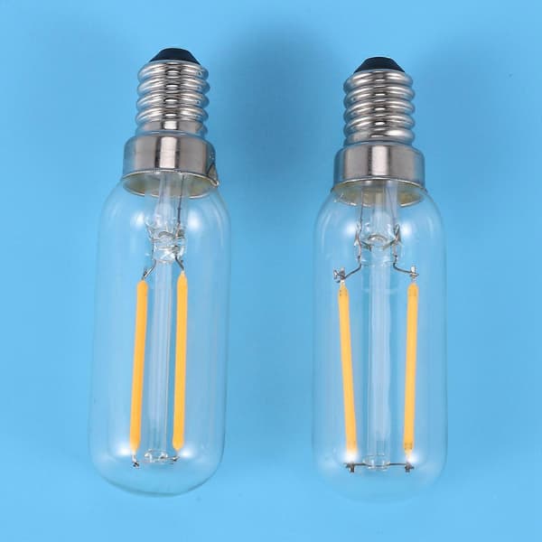 2x E14 3W LED Emhætte Ekstraktor Ventilator Pære Varm Hvid