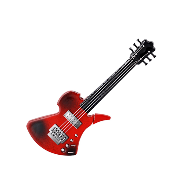 Gitarrtändare Design Vindtät Rak Blå Låga Uppblåsbar Tändare