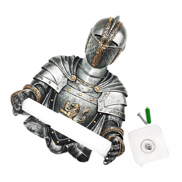 Riddare, romersk soldat, pappershållare, sugpropp, vägghängd, hushållspapper, tissuebox, toalettpapper.