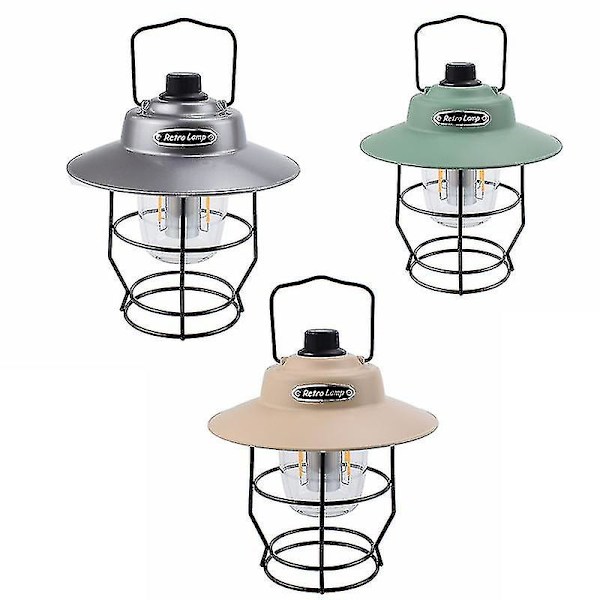 Retro S Udendørs Cam S Genopladelig Ing Hest S Telt Cam Lampe Gray