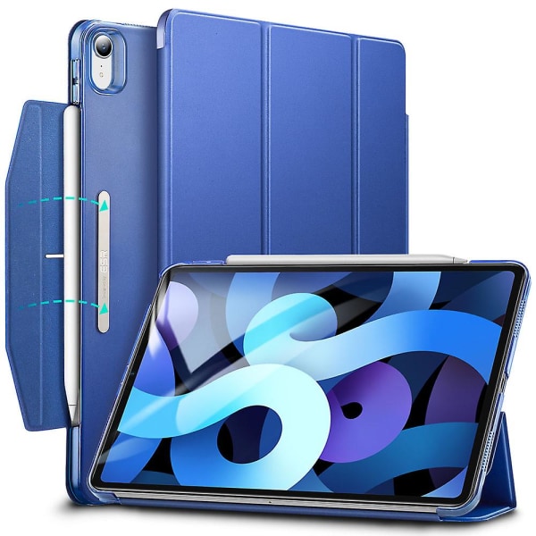 För Ipad Air 4 Case För Ipad 9th 8th 7th/ipad Mini 6/ipad Pro 11 12.9 2021 Smart Cover Med Pennhållare Trifold Case Blue iPad Pro 11 2020