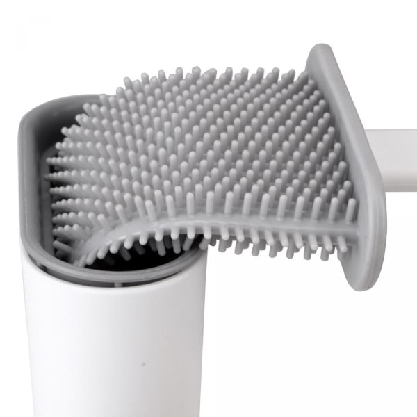Silikon Toalettborste Gummihuvudhållare Kreativ rengöringsborste med bas Golvstående Badrumsrengöringskit | toalettborstehållare