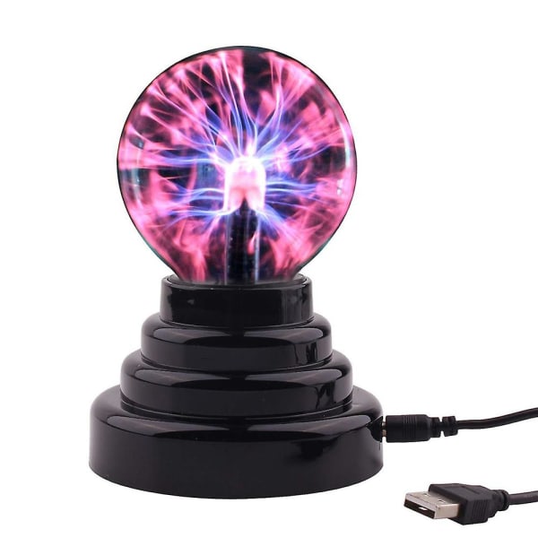 Plasmabollsljuslampa, beröringskänslig statisk elektricitet Globe Elektrisk blixtbollspresent, USB driven