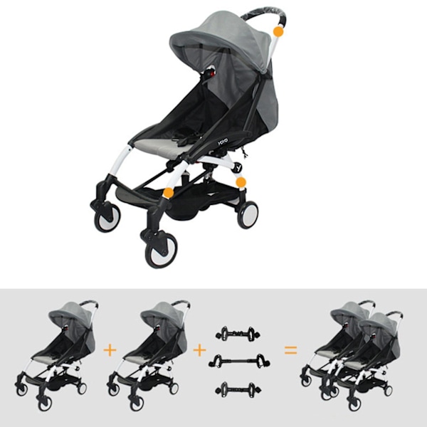 Dubbelvagnskoppling för paraplyvagnar Babyzen YOYO Yoya etc. Förvandla två enkelvagnar till en dubbelvagn