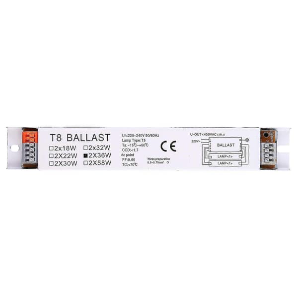 220-240v AC 2x36w Bredspenning T8 Elektronisk Forkobling Lysrør Forkoblinger