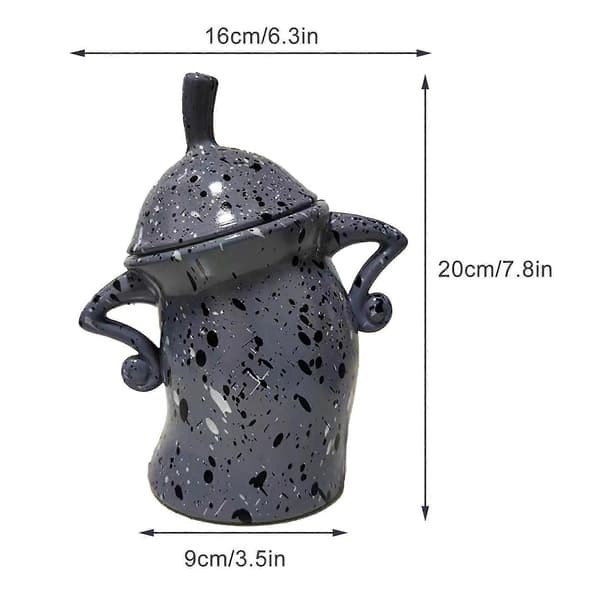 Lufttät keramisk matförvaringsburk med lock för kaffe, te, socker, kryddor Grey