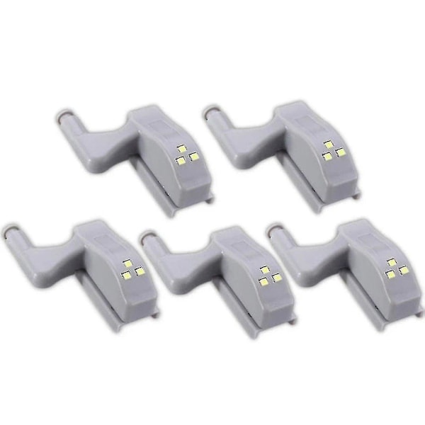 5/10 stk. LED Innvendig Hengsellampe Under Skaplys Universelle Garderobeskap Sensorlys For Kjøkken Soverom Skap Nattlys white light 5pcs