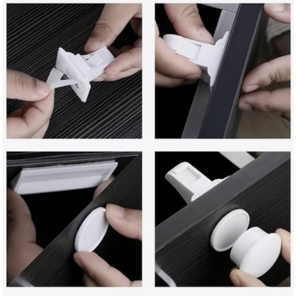 10x Magnetisk Børnelås - Usynlig Magnetisk Lås 150