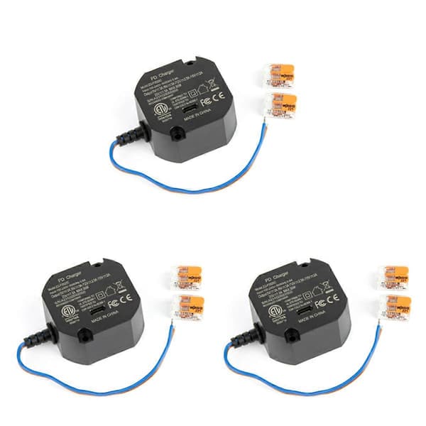 AC till USB C Adapter Infälld Väggmonterad Strömförsörjning AC-USBC-EU