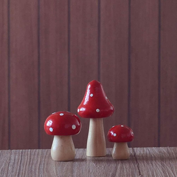 9 stk. Miniaturfigurer af svampe, mini træsvampe, tilbehør til eventyrhaver, blomsterpotter, mikrolandskabsdekoration