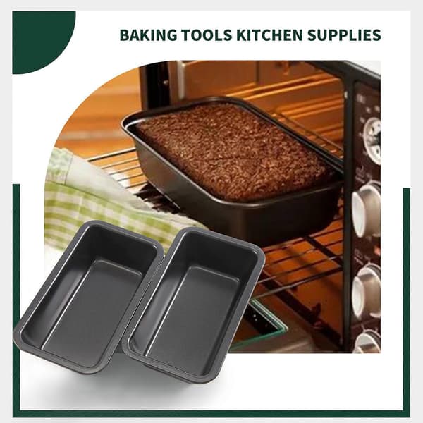 2 stk. brødformer kompatible med baking, non-stick karbonstål brødform toastform as shown