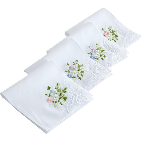 Broderad damhandduk spets set 8 st Style 8