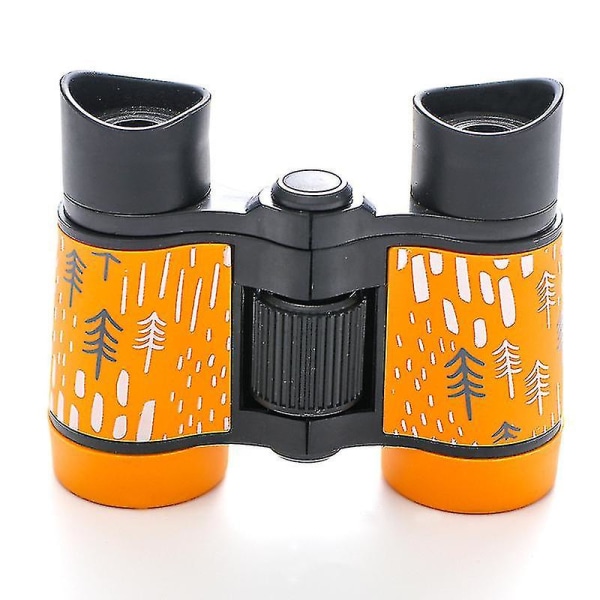 Kompakt stötsäker kikare för barn fågelskådning, 4x30 högupplöst klar vattentät optik kikare vandring Orange