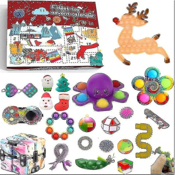 Jul adventskalender Present Fidget Toys Stress Relief Fidget Toy Blind Box Barn 7