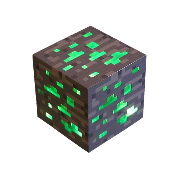 Minecraft Game Miners Cubic Lamp Night Light Barn Presenter Heminredning USB Uppladdningsbar Green