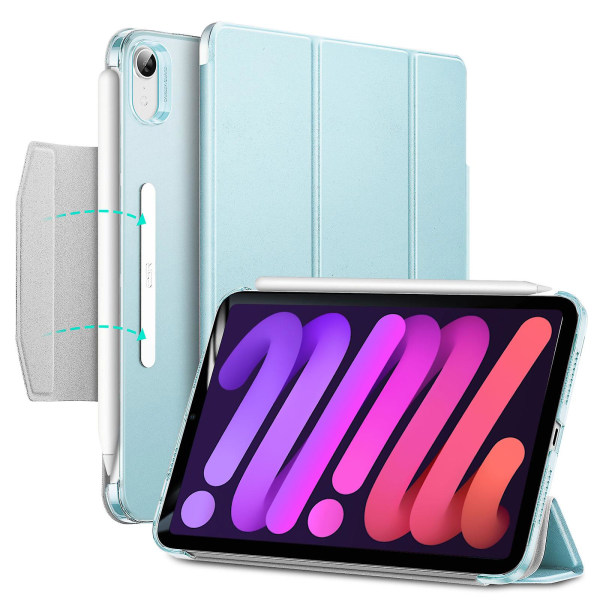 För Ipad Air 4 Case För Ipad 9th 8th 7th/ipad Mini 6/ipad Pro 11 12.9 2021 Smart Cover Med Pennhållare Trifold Case Sky Blue iPad 8th 7th