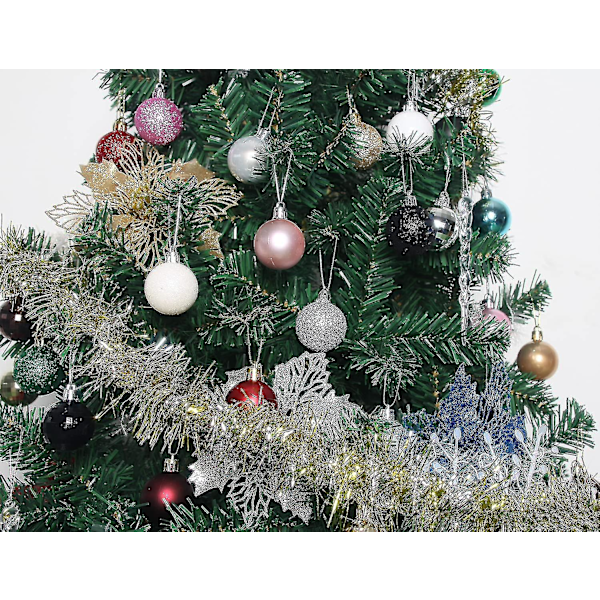 Bollprydnader, Okrossbara Råttor Trä Hängen Bröllopsråtta, Träråtta Bollprydnad Silver Christmas Ball style7