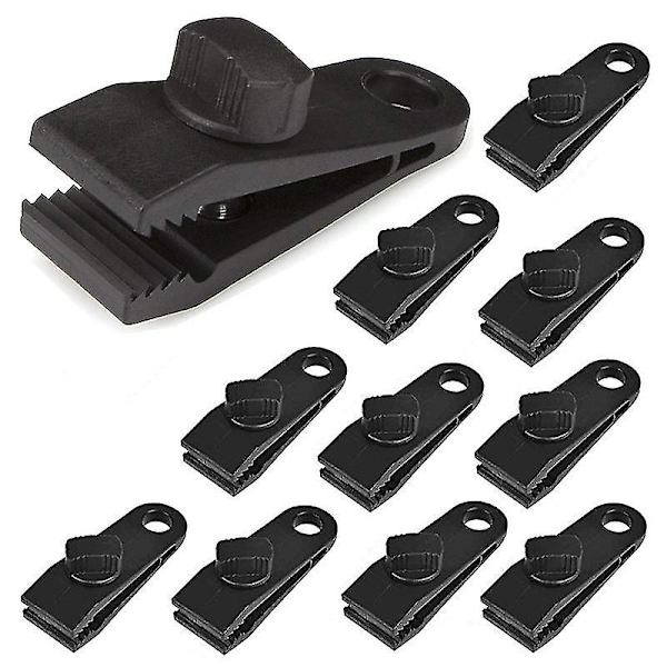 10-pack Kraftiga Presenningsklämmor för Markiser, Utomhuscamping, Husvagnstak, Bilskydd