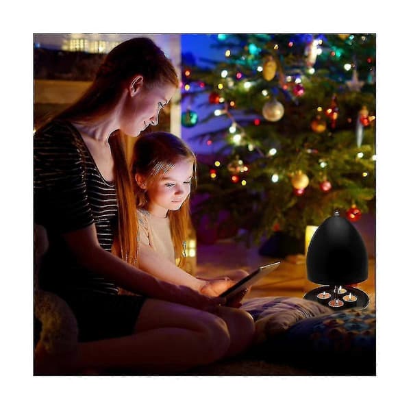 Telysovn for oppvarming, telysvarmer, metall svart telys romvarmer Offic TY