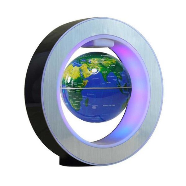 Magnetisk levitation Flytande klot Led-ljus Självroterande världskarta present