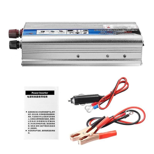 Solar Inverter 12V 1500W Omvandlare DC12V till AC220V Modifierad sinusvåg Power Inverter Spänningstransformator
