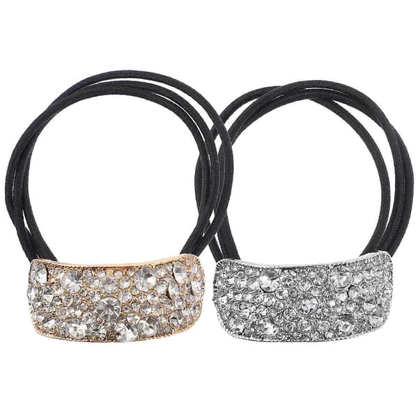 {YM}2st Rhinestone Hår Manschett Hästsvanshållare Punk Stil Elastiskt Hårband