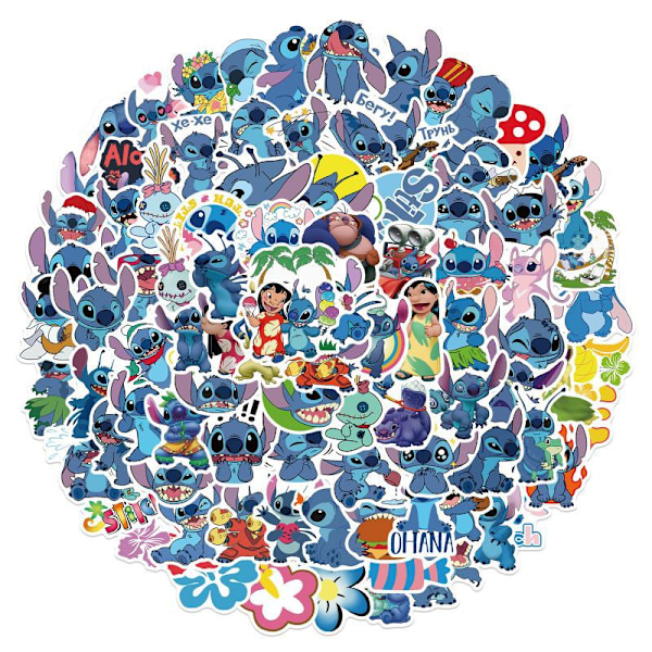 Sæt med 100 Vandtætte Syning Stickers, Børne Stickers, Stickers til Drenge, Piger, Vandflasker, Skateboard, Laptop, Cykler, Scrapbooking