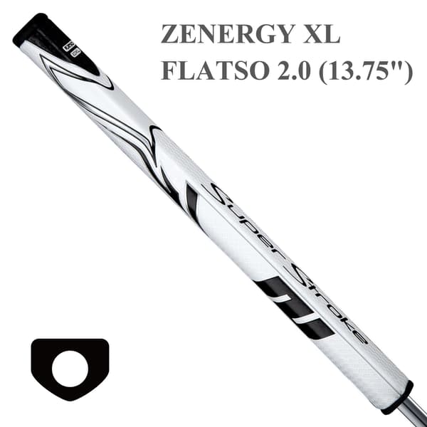 SuperStroke Golf Zenergy Flatso 13\" 2.0 Grepp Vit/Svart