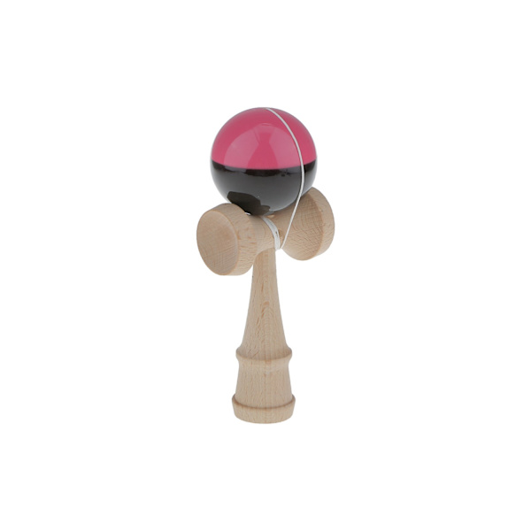 Træ Par Kendama Bold Børnelegetøj Balance Talent Legetøj Fuchsia Sort