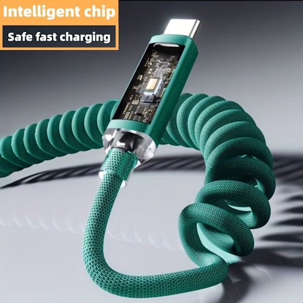 USB A til Type-C Superrask Ladekabel | 1/2 Meter, Nylonflettet Red 2M=6.6FT