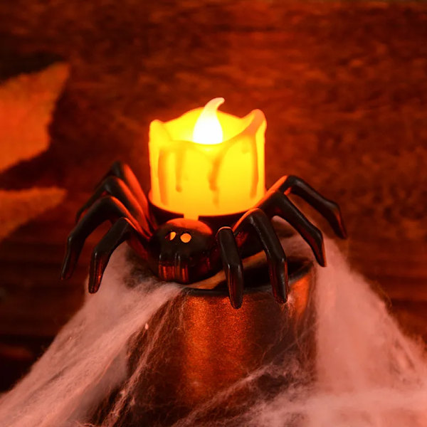 Halloween Dekorationer LED Ljus Plast Spindel Pumpa Lampa för Hem Bar Spökhus Halloween Fest Dekor Skräck Rekvisita