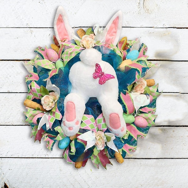 Påsktjuv Kaninrumpa Lämplig för familjekrans med öron Tecknad kaninform Söta dekorativa prydnader